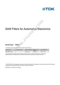 B39192B3511U810 Datasheet Cover