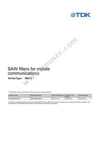 B39202B9815P810 Datasheet Cover