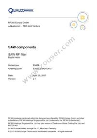 B39232B3404U410 Datasheet Cover