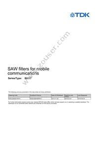 B39232B8307P810 Datasheet Cover