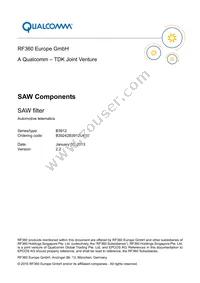 B39242B3912U410 Datasheet Cover