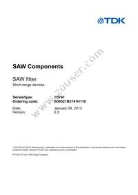 B39321B3741H110 Datasheet Page 3