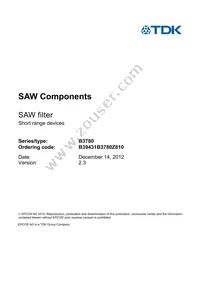 B39431B3780Z810 Datasheet Page 3