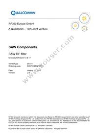 B39751B8321P810 Datasheet Cover