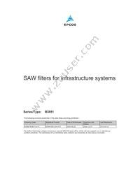 B39881B3851U410 Datasheet Cover