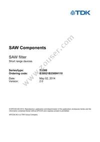 B39921B3300H110 Datasheet Page 3