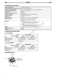 B3W-4100 Datasheet Page 2