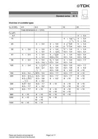 B41112A4106M000 Datasheet Page 5