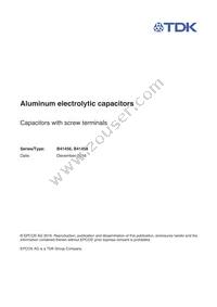 B41458B8150M003 Datasheet Cover