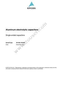 B41828C4478M Datasheet Cover