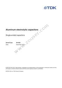 B41856C7108M000 Datasheet Cover