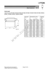 B43086F2826M Datasheet Page 21