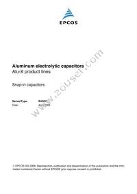 B43255A4567M Datasheet Cover