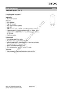 B43504A5477M062 Datasheet Page 2