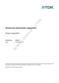 B43544A6477M087 Datasheet Cover