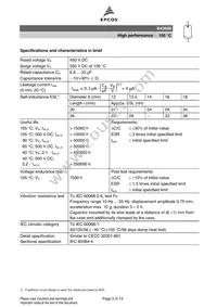 B43698B5226Q7 Datasheet Page 3