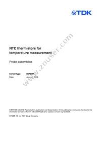 B57045K0683K000 Datasheet Cover