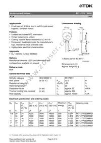 B57127P709M301 Datasheet Page 2