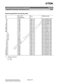 B57164K0330K052 Datasheet Page 3
