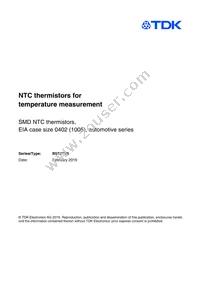 B57251V5472J060 Datasheet Cover