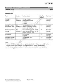 B57350K102J Datasheet Page 3