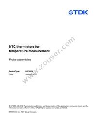 B57560K493A1 Datasheet Cover