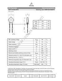 B59810C0160A070 Datasheet Page 2