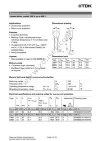 B59885C0120A051 Datasheet Page 2