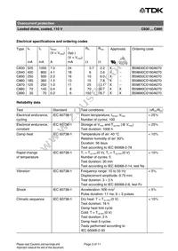 B59890C0160A051 Datasheet Page 3