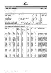 B59940C80A70 Datasheet Page 3
