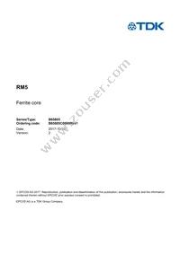 B65805C0000R041 Datasheet Cover