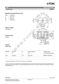 B65811F0250A041 Datasheet Page 2