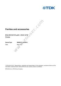 B66481G0000X192 Datasheet Cover