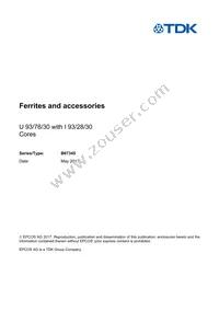 B67345B0001X097 Datasheet Cover