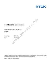 B67345B0003X087 Datasheet Cover