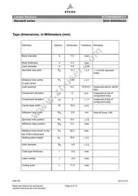 B72205S0600K311 Datasheet Page 6