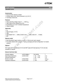 B72207S170K401 Datasheet Page 2