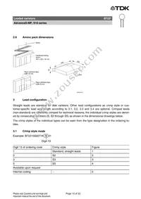 B72210P2511K101 Datasheet Page 15
