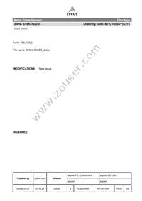 B72210S0511K511 Datasheet Cover