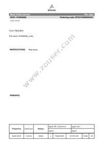 B72210S0600K501 Datasheet Cover