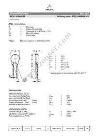 B72210S0600K501 Datasheet Page 2