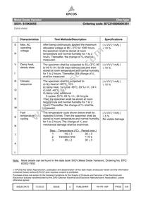 B72210S0600K501 Datasheet Page 7