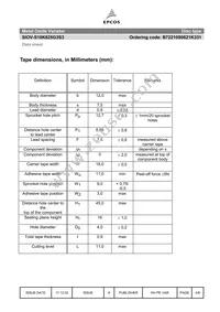 B72210S0621K331 Datasheet Page 5