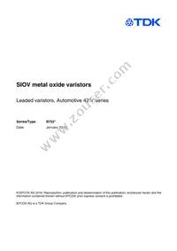 B72210S1390K501 Datasheet Cover