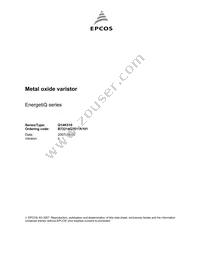 B72214Q0511K101 Datasheet Cover