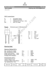 B72214Q0621K101 Datasheet Page 2