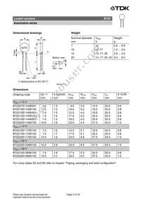 B72214S1170K102 Datasheet Page 5