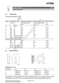 B72214S1170K102 Datasheet Page 16