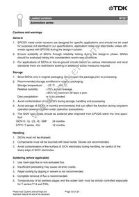 B72214S1170K102 Datasheet Page 20