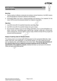 B72214S1170K102 Datasheet Page 21